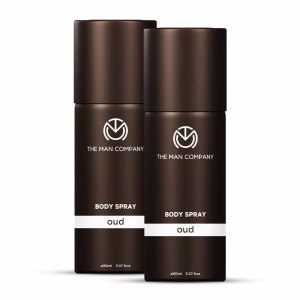 The Man Company Oud Deodorant Combo for Men - 150ml, Pack of 2 | Premium Long-Lasting Fragrance Body Spray | Perfect Deo For Everyday Use | Gift for Him