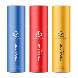 The Man Company Men Privilege Liquid Sandalwood,Lavender Deodorants - Active,Legend&Intense|Sandalwood,Lavender Premium Long Lasting Fragrance|Gift Set For Husband,Boyfriend -(150Ml* 3),Pack Of 1