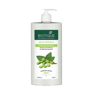 Biotique Soya Protein Fresh Nourishing Shampoo | Repairs Dry and Damaged Hair |Maintains pH Balance |Promotes Healthy Shiny Hair| Prevents Color Fading | All Skin Types | 650ml