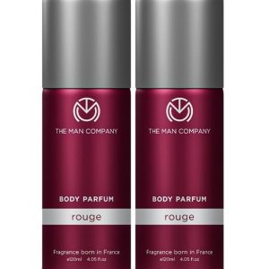 The Man Company Rouge Perfume For Men, Long Lasting Fragrance, No Gas Deodorant Combo Set For Men, Luxury Premium Body Spray - 120Ml * 2 - Sandalwood