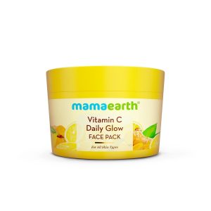 Mamaearth Vitamin C Daily Glow Face Pack with Vitamin C & Turmeric 200g | Natural, DIY-like Texture | Instantly Brightens Skin, Adds Glow | Clay Face Mask | Free From Harmful Chemicals | All Skin Type