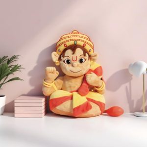 Mantra Chanting Soft Toy (35 Cm) Hanuman Ji Mantra Musical Soft Toys | Medium Size Soft Plush Toy | Lord Hanuman Toy with Info Booklet & Instruction | Best Gift for Infants, Kids, Babies