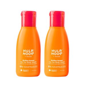 Hula Hoop 8% De-Tan Body Wash | 50 ml (Pack of 2) | Shower Gel for Tan Removal & Pigmentation With Glycolic Acid, Niacinamide & Calendula Extract |All Skin Types | Men & Women