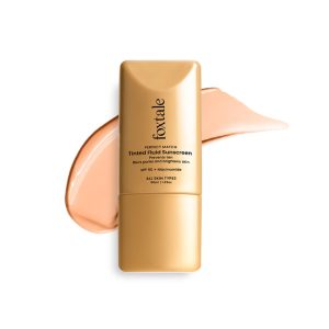 Foxtale SPF 50 PA++++ Tinted Sunscreen, 03 Caramel | in-Vivo Tested & UVA/B Protection | Niacinamide & Vitamin E | Daily Wear, Blurs Pores, Evens Tone, Matte Finish, Non-Greasy | All Skin Types | 50ml