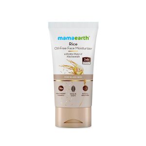 Mamaearth Rice Oil-Free Face Moisturizer With Rice Water & Niacinamide for Glass Skin - 150 g | 24-Hour Hydration | Brightens Skin Tone | Improves Skin Texture | Made Safe Approved