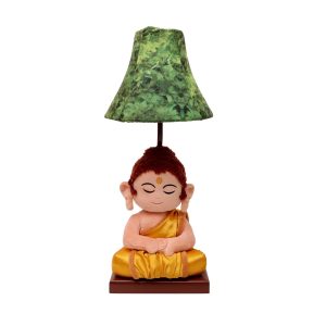 Panda's Box Led Lamp with Gautam Buddha Toy | As Seen on Shark Tank | Soft Plush Buddha Light with Tree-Print Shade | Kids Night Lamp & Nursery D?cor | Table Lamp | Gift for Babies, Kids | Home Decor