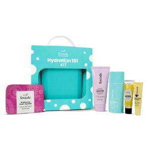 Foxtale Hydration 101 Kit | Hydrating Face Wash + Nourishing Ceramide Moisturizer + Brightening Lip Balm + Brightening Under Eye Mask + Softening Hand Cream | Deeply Hydrates, Brightens & Revives Skin | For All Skin Types