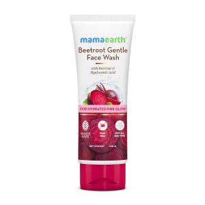 Mamaearth Beetroot Gentle Face Wash&Hyaluronic Acid For Hydrated Pink Glow -100Ml|Gently Cleanses|Hydrates&Soothes Skin|Soap - Free|Non-Irritant|Safe For Skin|Hydrating Gentle Face Wash|Non-Drying