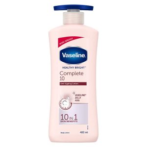 Vaseline Healthy Bright Complete 10 Body Lotion, Anti- Ageing Lotion With Vitamin B3, Aha, Pro-Retinol, 400 ml
