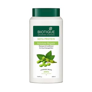 Biotique Bio Soya Protein Fresh Nourishing Shampoo | Repairs Dry and Damaged Hair |Maintains pH Balance |Promotes Healthy Shiny Hair| Prevents Color Fading | All Skin Types | 340ml