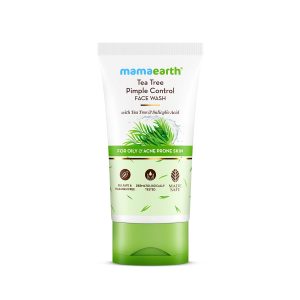 Mamaearth Tea Tree Pimple Control, Anti Acne Face Wash with Tea Tree & Salicylic for Oily & Acne-Prone Skin - 150 ml | Controls Oil to Prevent Pimples | Made Safe