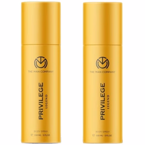 The Man Company Privilege Legend Deodorant Spray - For Men (300 ml, Pack of 2) | Valentine gift Set for Boyfriend, Husband