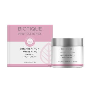 Biotique Professional Brightening + Whitening Stem Cell Night Cream 50gm