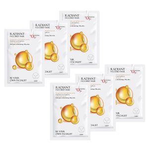 O3+ Facialist Radiant Face Sheet Mask for Oxygenates and tightens pores to reduce uneven skin tone