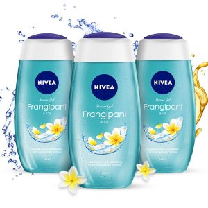 NIVEA Frangipani and Oil Shower Gel, 250ml (Pack of 3)