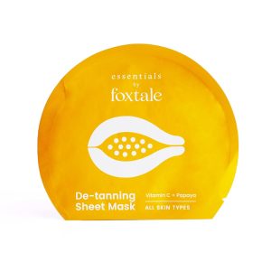 Foxtale Tan Removal Sheet Mask with Vitamin C and Papaya for Tan Removal, Men & Women, 26g