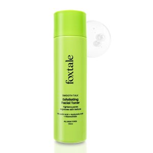 Foxtale Exfoliating Face Toner with 5% Lactic Acid for Pore Tightening & Gentle Exfoliation, Alcohol Free Toner for Glowing Skin, For All Skin Types, Men & Women, 150 ml