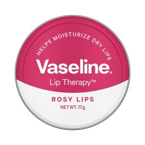 Vaseline Lip Tins Rosy Lips, 17 g | Provides Hydration, Sheer Pink Tint & Glossy Shine