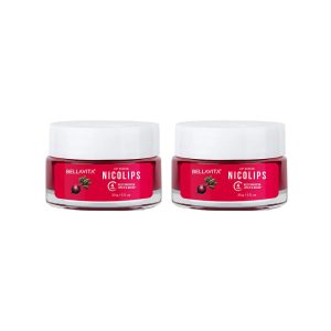 Bella Vita Organic NicoLips (Pack of 2) Lip Scrub Balm for Dark Lips Anti Pigmentation, Dry, Chapped, Smoking, Lipstick Stains Removal Lipcare for Men & Women 20g
