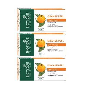 Biotique Orange Peel Revitalizing Body Soap 450g (150g x 3).