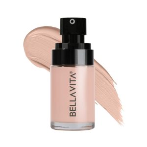 BELLAVITA Hydmatte FX - Airbrush Liquid Foundation with SPF 50 and PA ++++ for Radiant Finish | Infused with Hyaluronic Acid & Niacinamide| 16 hour oil control | Creaseless, Smooth Finish | Lightweight & Long-Lasting Formula | Soft Sand | 30 ML