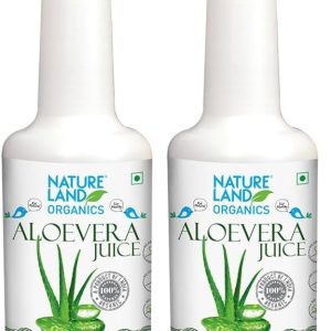 Natureland Organics Aloevera Juice 500 ml - Organic Juices (Pack of 2)