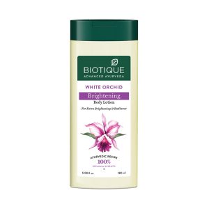 Biotique White Orchid Brightening Body Lotion For Extra Brightening & Radiance (180ml, Normal Skin)