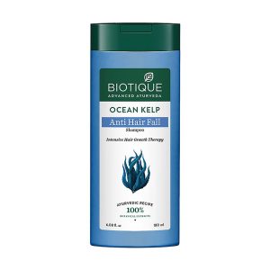 Biotique Ocean Kelp Anti Hairfall Shampoo | Intensive Hair Growth Therapy| Anti Hairfall Shampoo that Maintains Shine |100% Botanical Extracts | Suitable for All Hair Types |180ml