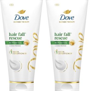 Dove Hair Fall Rescue Hair Conditioner With Sunflower Oil And Moisture Lock Technology, For Hair Fall Control And Silky, Smooth Hair, 175 Millilitres (Pack Of 2)
