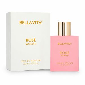 Bella Vita Organic Rose Perfume For Women EDP Long Lasting Scent Luxury Fragrance, Floral, 100 ml