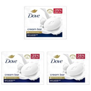 Dove Cream Beauty Bar - Soft, Smooth, Moisturised Skin, 3x125 g (Pack of 3)