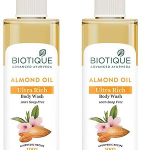 Biotique Almond Oil Ultra Rich Body Wash| Maintains Skin?s Natural pH |100% Botanical Extracts| Soap-Free Body Wash Suitable for All Skin Types | 200mL (Pack of 2)