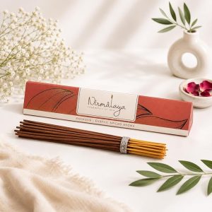 Nirmalaya Premium Bakhoor Incense Sticks | Pack of 40 Sticks | 100% Natural & Charcoal-Free | Luxury, Hancrafted Organic Agarbatti for Pooja, Meditation, Yoga and Aromatherapy