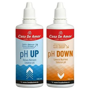 Casa De Amor pH Up Down Solution for Plants | Complete pH Adjuster Combo for Hydroponics & Soil | Indoor & Outdoor Gardening | Balanced pH for Healthy Growth (100 ml Each, total 200ml)