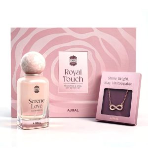 Ajmal | Royal Touch Women Perfume Gift Set | Serene Love Perfume 65 ml + Infinity Necklace | Premium Perfume Gift for Women | Long Lasting Fragrance | Gift Set for Women