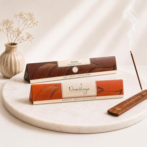 Nirmalaya Oudh & Bakhoor Incense Sticks 80 Sticks | 100% Natural Charcoal-Free Agarbatti from Sacred Temple Flowers | Organic Handmade Dhoop for Pooja, Meditation & Aromatherapy