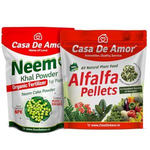 Casa De Amor Special Combo Pack- Neem Khal Powder (900 gm) + Alfalfa Pellets Organic Plant Food (900 gm) total 1800 gm