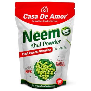 Casa De Amor Neem Cake Powder | Organic Plant Food & Natural Pest Repellent | Enriches Soil & Protects Roots | Neem Khal for Healthy Growth | 450 gm