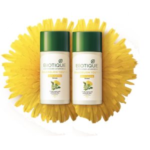 Biotique Dandelion Youth Anti-Ageing Serum| Ayurvedic and Organically Pure| Anti-Ageing Serum for Men & Women| Reduces Fine Lines & Wrinkles |100% Botanical Extracts| All Skin Types | 40ml(Pack of 2)
