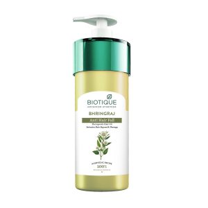 Biotique Bhringraj Therapeutic Hair Oil for Falling Hair | Intensive Hair Regrowth Treatment | Nourishing Hair Follicles| Strong and Shiny Hair| For All Skin Types| 800m