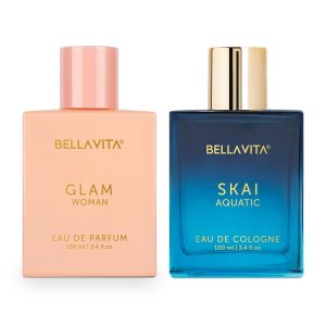 Bella Vita Luxury Skai and Glam Perfume for Unisex | EDP 100ml Each | Floral, Aquatic Long Lasting Perfume for Man & Woman