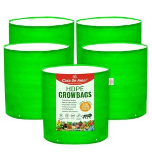 Casa De Amor HDPE Round Plant Grow Bags, 12x12 Inches, Pack of 5