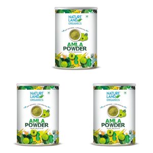 Natureland Organics Amla Powder 100gm - Organic Healthy Powder (Pack of 3)
