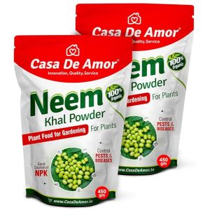 Casa De Amor Neem Cake Powder | Organic Plant Food & Natural Pest Repellent | Enriches Soil & Protects Roots | Neem Khal for Healthy Growth | 2 Packs of 450 gm