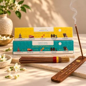 Nirmalaya Jasmine & Forest Wood Incense Sticks 80 Sticks | 100% Natural Charcoal-Free Agarbatti from Sacred Temple Flowers | Organic Handmade for Pooja, Meditation, Yoga & Aromatherapy