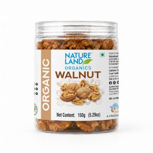 Natureland Organics Walnuts (Akhrot) 150 Gm - Without Shell