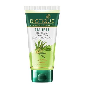 Biotique Tea Tree Skin Clearing Face Wash | Acne & Pimple Treatment Face Wash | Helps Control Oil, Reduce Blemishes & Prevent Breakouts | Enriched with 100% Botanical Extracts | 150ml