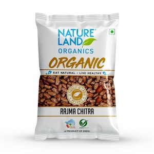 Natureland Organics Rajma Chitra 1 Kg - Organic Healthy Pulses