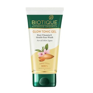 Biotique Advanced Organics Glow Tonic Gel Pure Vitamin E Gentle Face Wash 150Ml