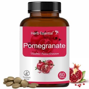 Herb Essential Pomegranate Tablets ? 500mg, 60 Count, Herbal Supplement